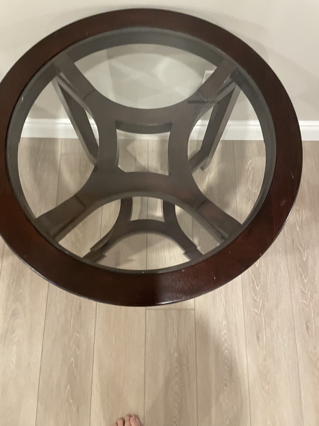 Glass Top Side Table - photo 3