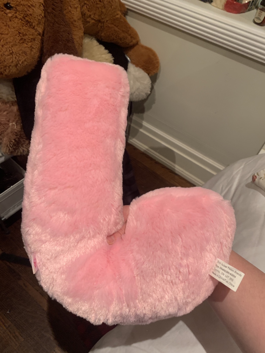 Pink Paris Eiffel Tower Plush Letter J Pillow - photo 3