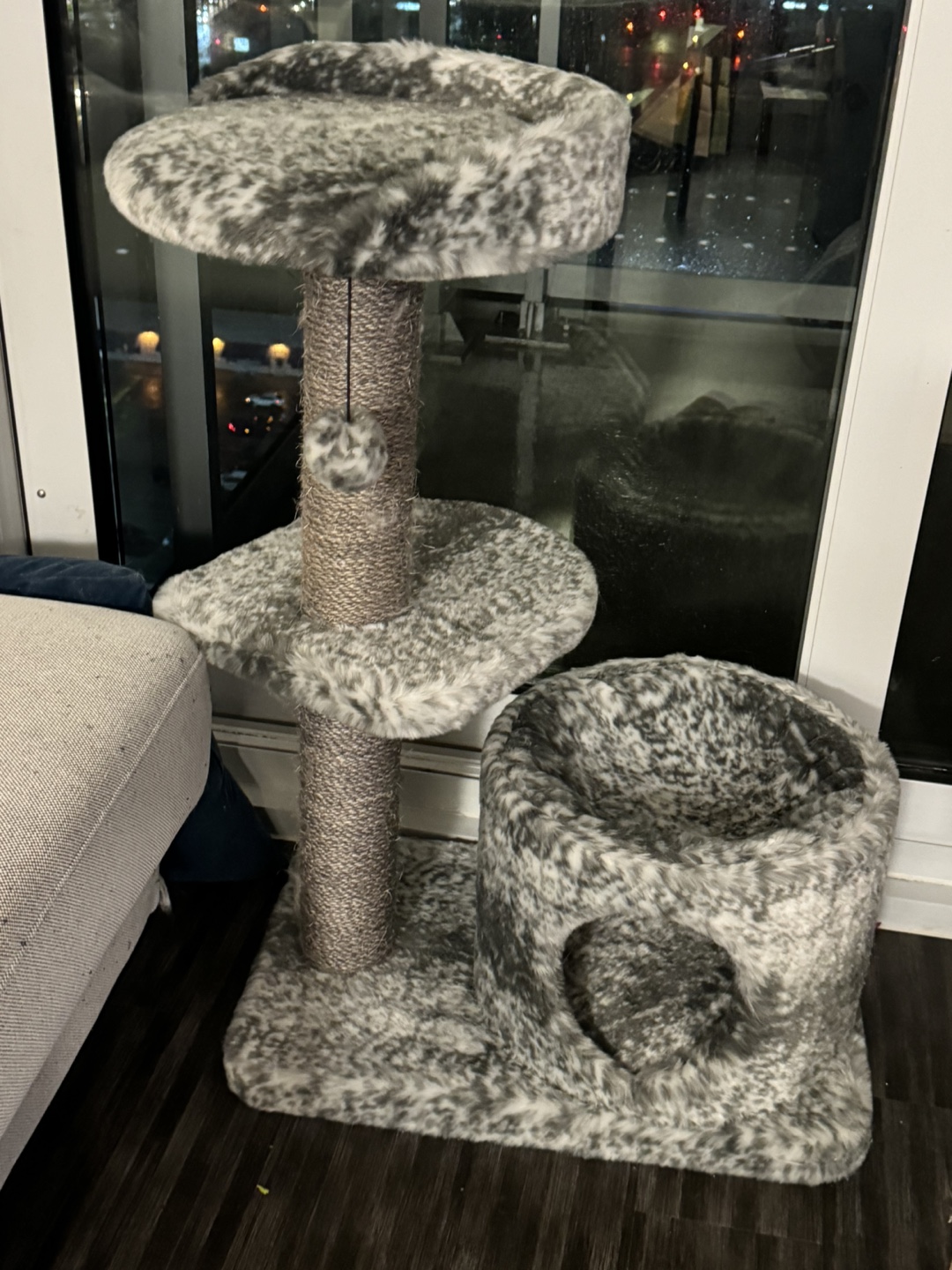 Cat Tree with Condo & Toy for free