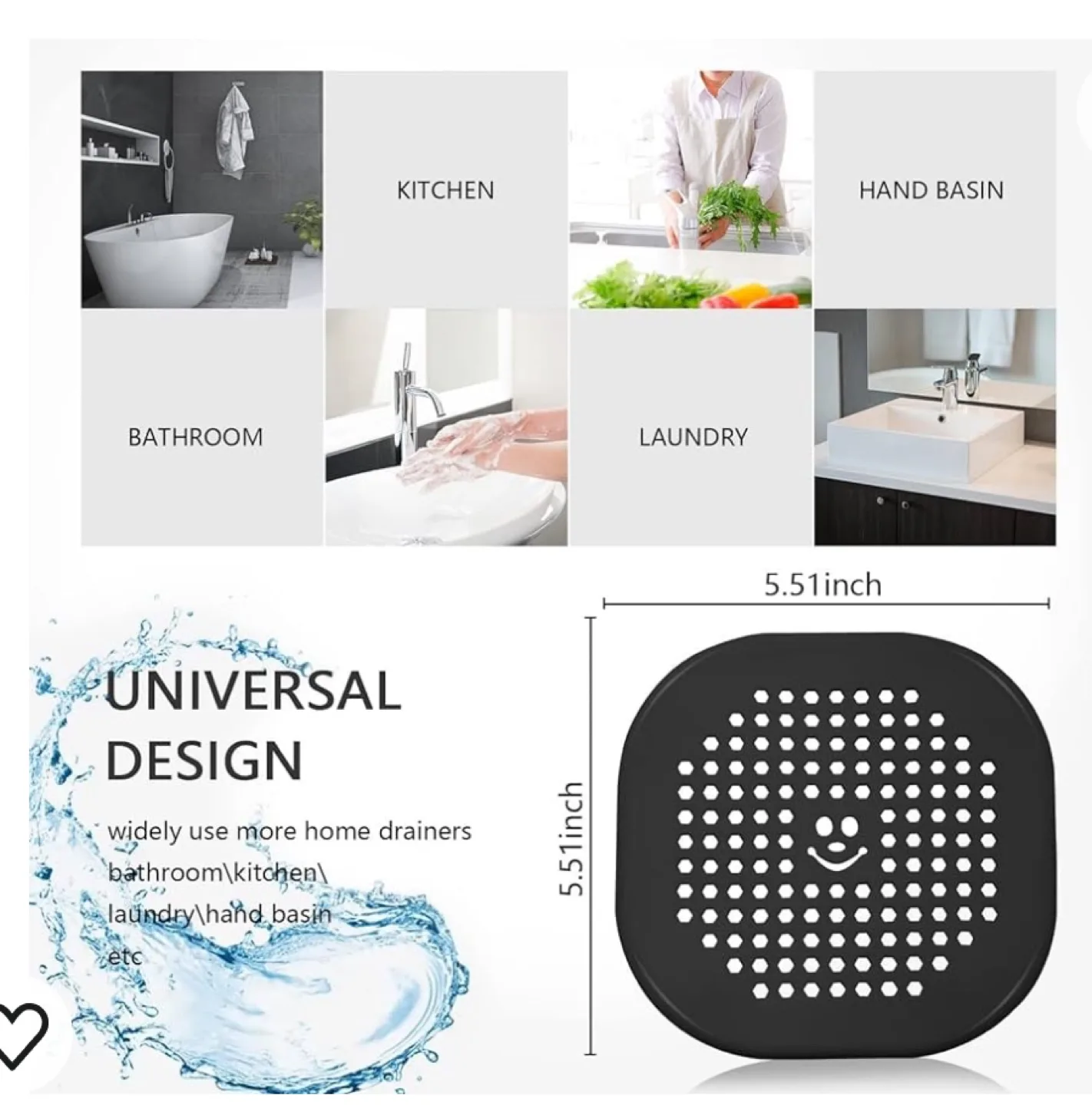 ❤️ Brand New Drain Cover/Strainer, 5.51-Inch image indicator(2)