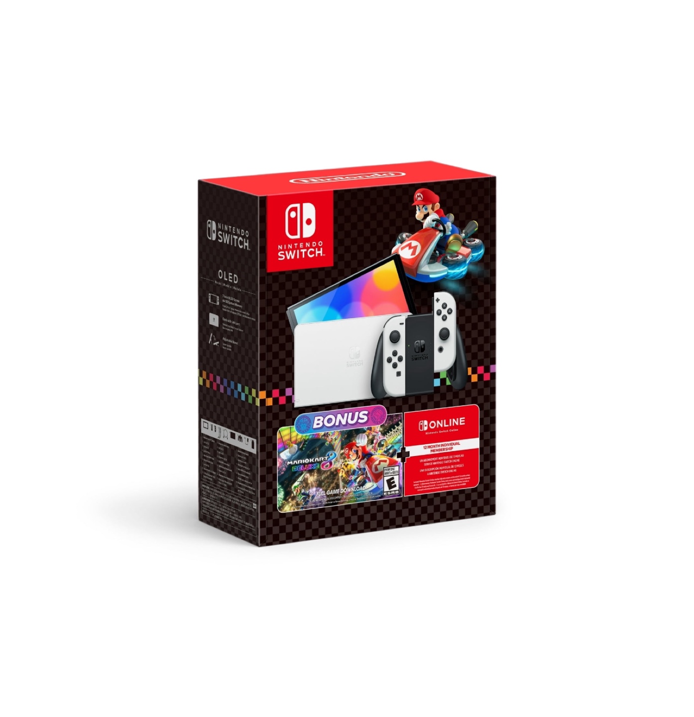 Nintendo Switch OLED - White - Mario Kart 8 Deluxe