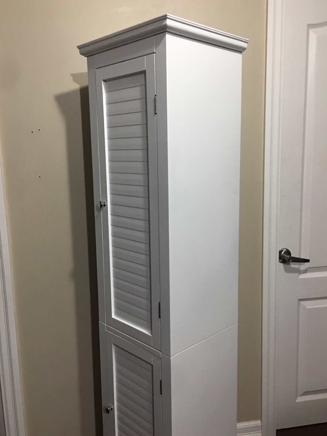 White Freestanding Bathroom Cabinet - photo 3