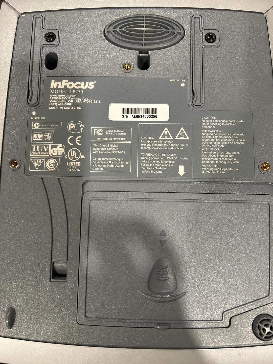 InFocus LP250 Projector image indicator(2)