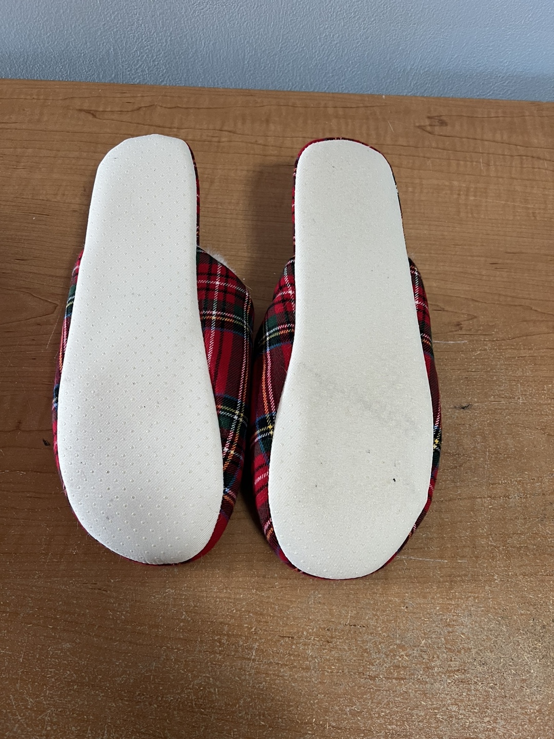 Red Plaid Slippers from pottery barn - photo 2