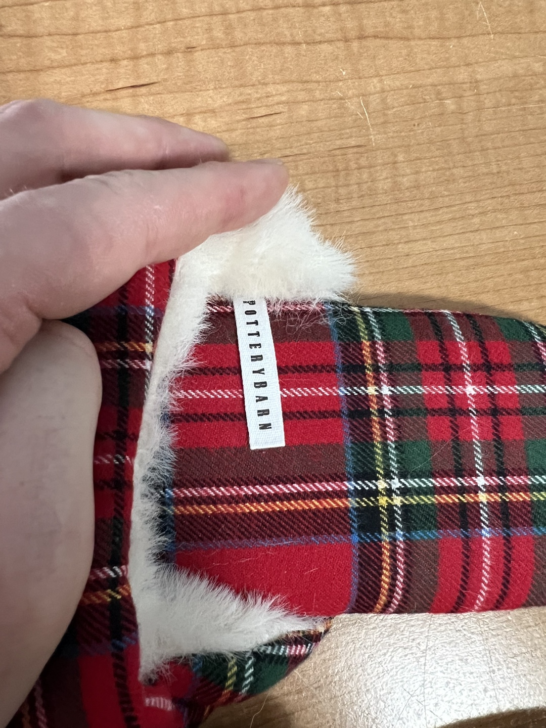 Red Plaid Slippers from pottery barn - photo 4