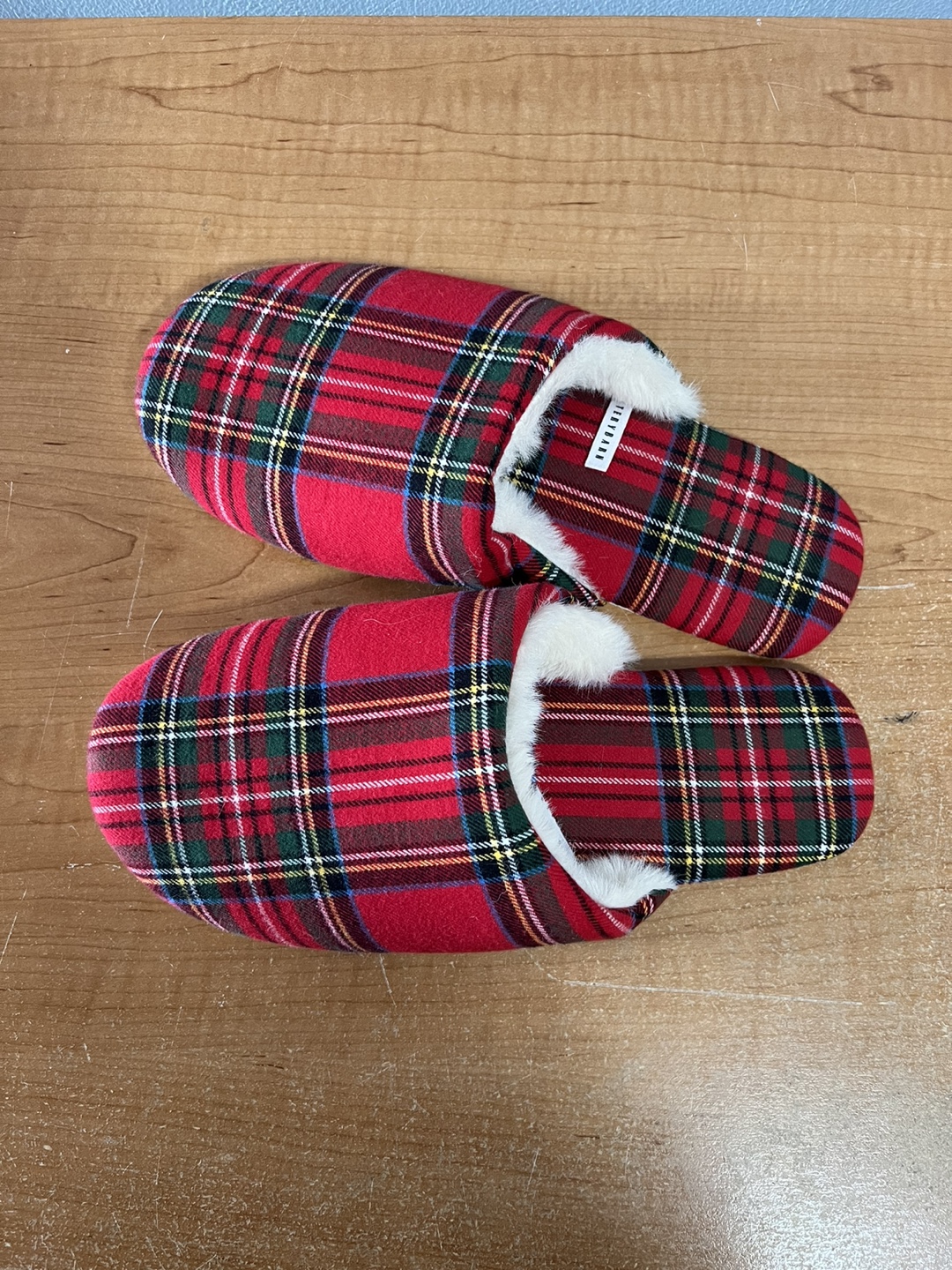 Red Plaid Slippers from pottery barn - photo 3