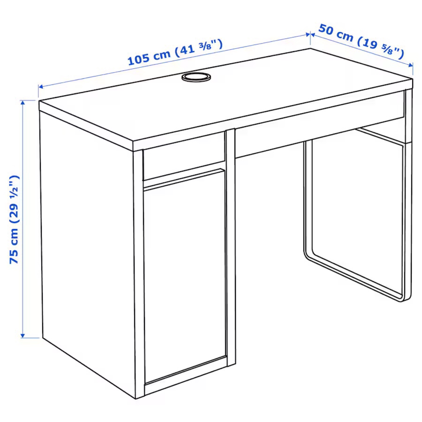 IKEA MICKE White Desk - photo 2