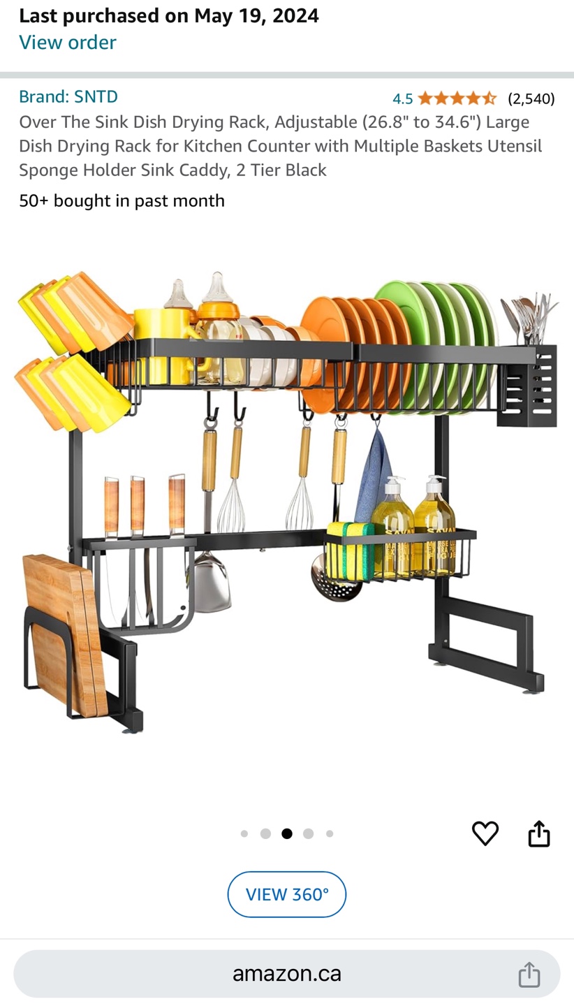 Over The Sink Dish Drying Rack