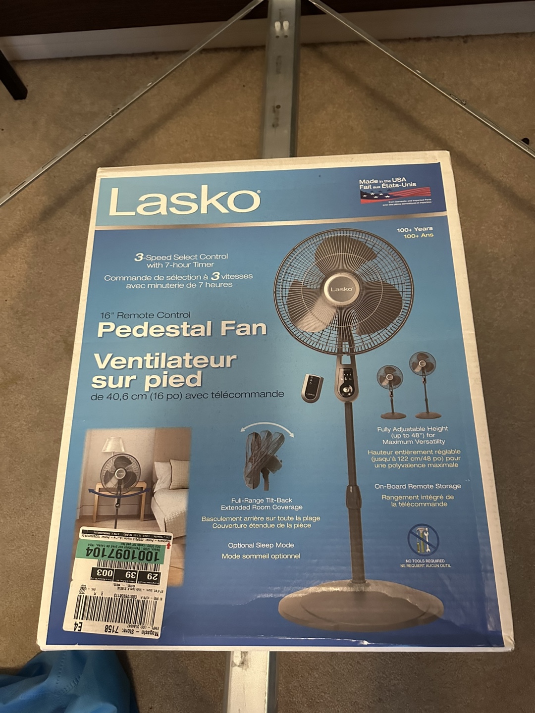 Lasko Pedestal Fan with Remote