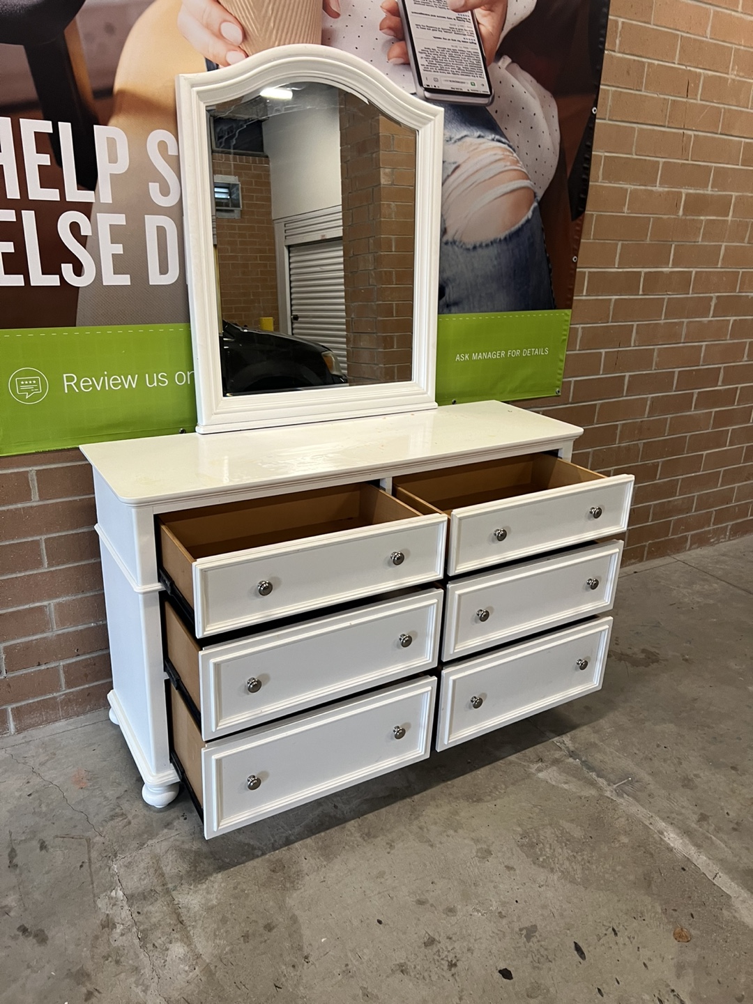 White Dresser with Mirror - photo 5