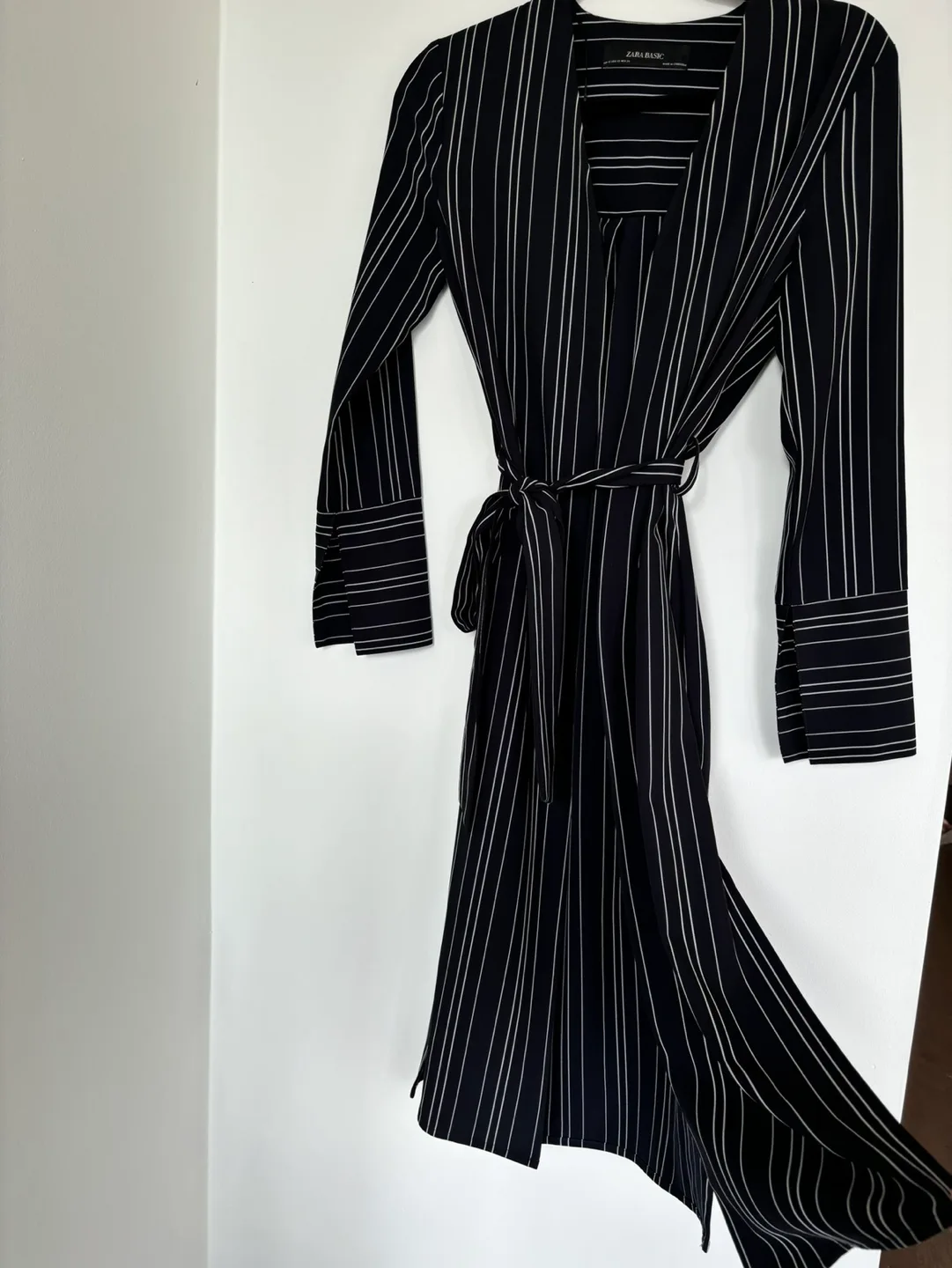 Zara Basic Striped Overcoat image indicator(2)