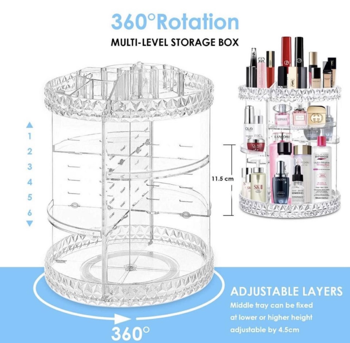Rotating Makeup Organizer