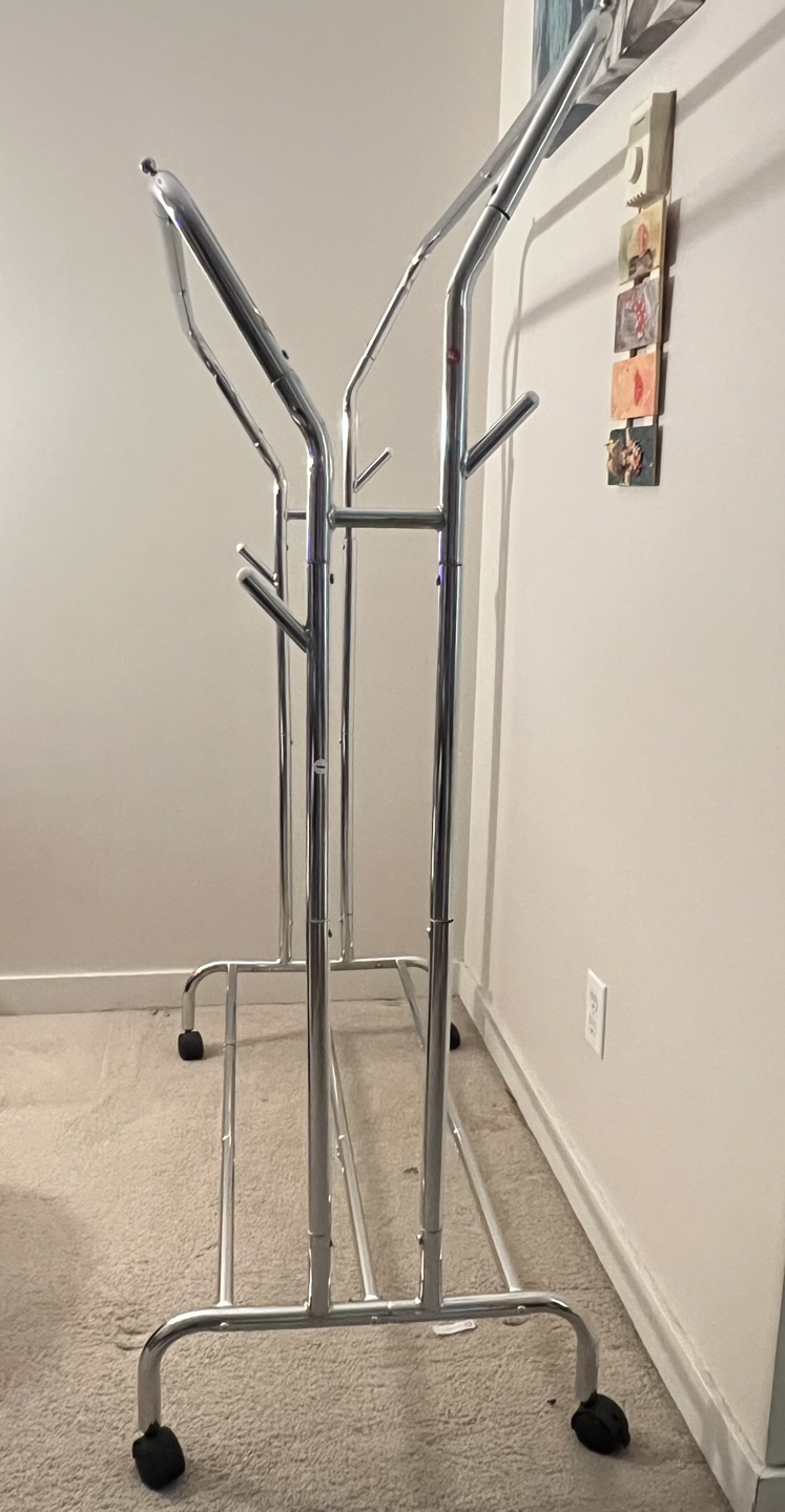 Double Garment Rack with Wheels - photo 2