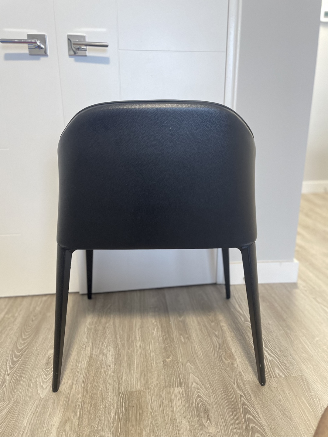 Black and Grey Chair with leather back - 1 piece - photo 4