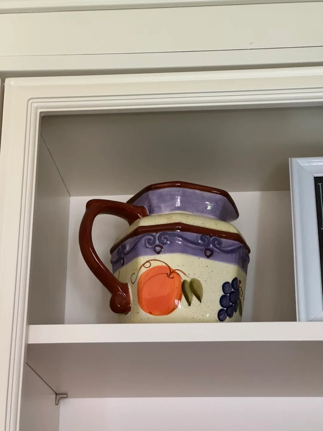 🧡 Vintage Ceramic Pitcher with Fruit Design image indicator(8)
