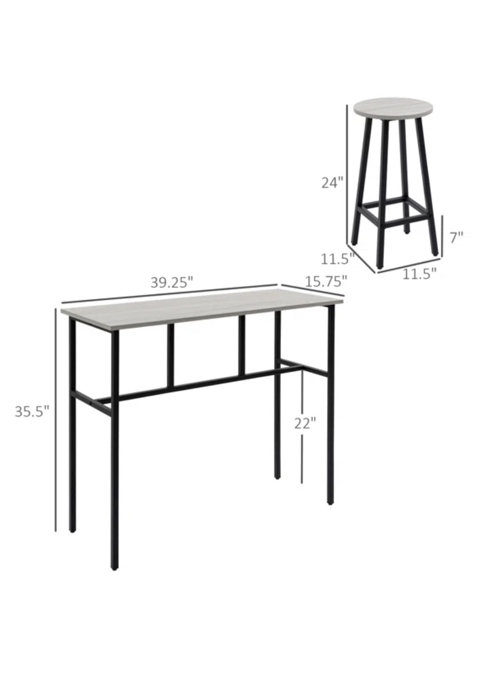 Kitchen Bar Table with 4 Stools - photo 4