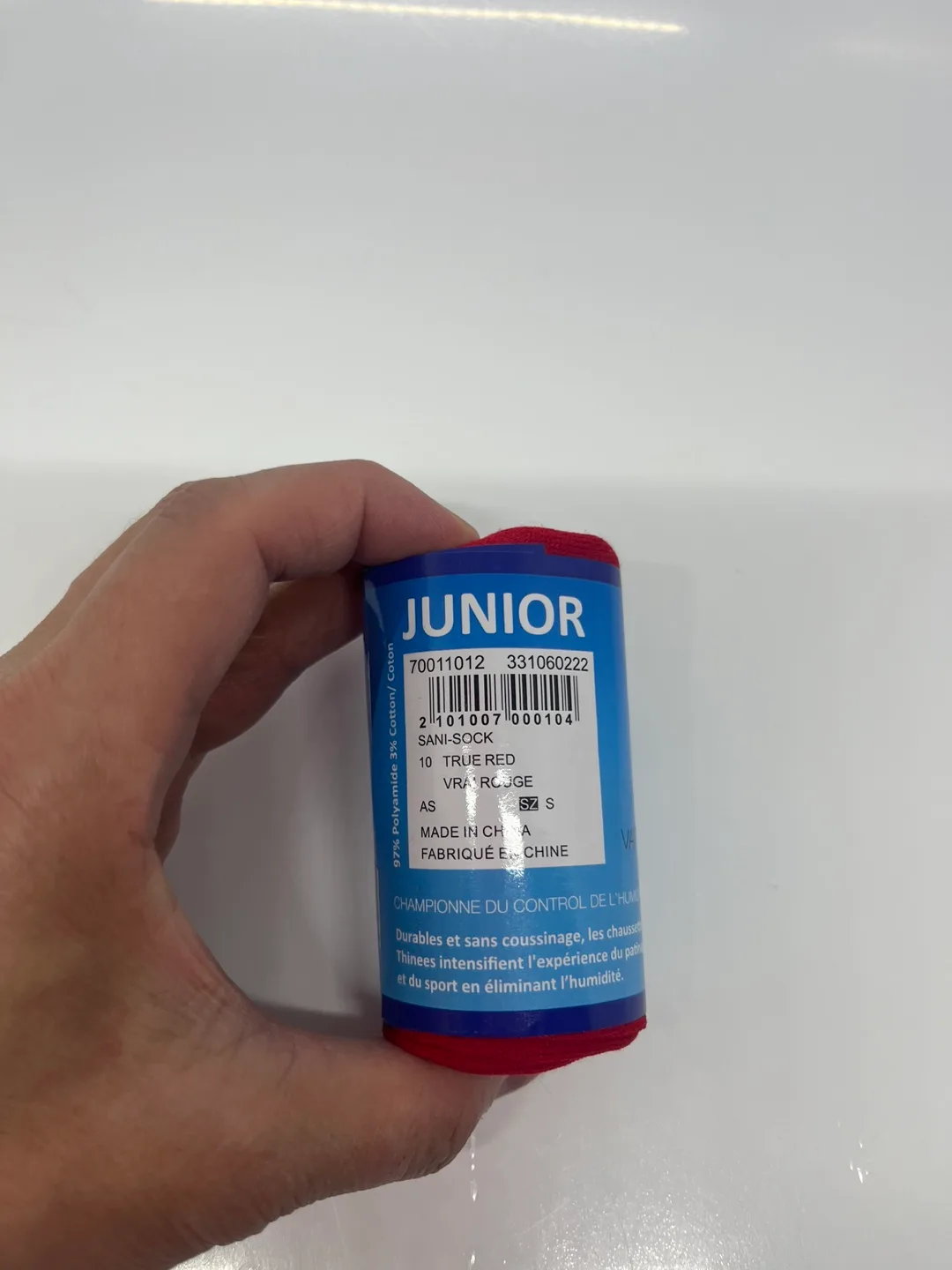 RED junior thinees figure skating sani socks - brand new image indicator(4)