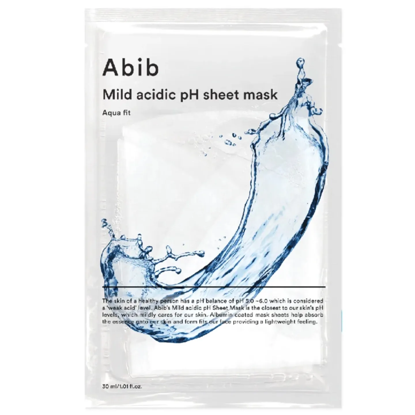 Abib Mild Acidic pH Aqua Fit Hydrating Korean Face Sheet Mask thumbnail