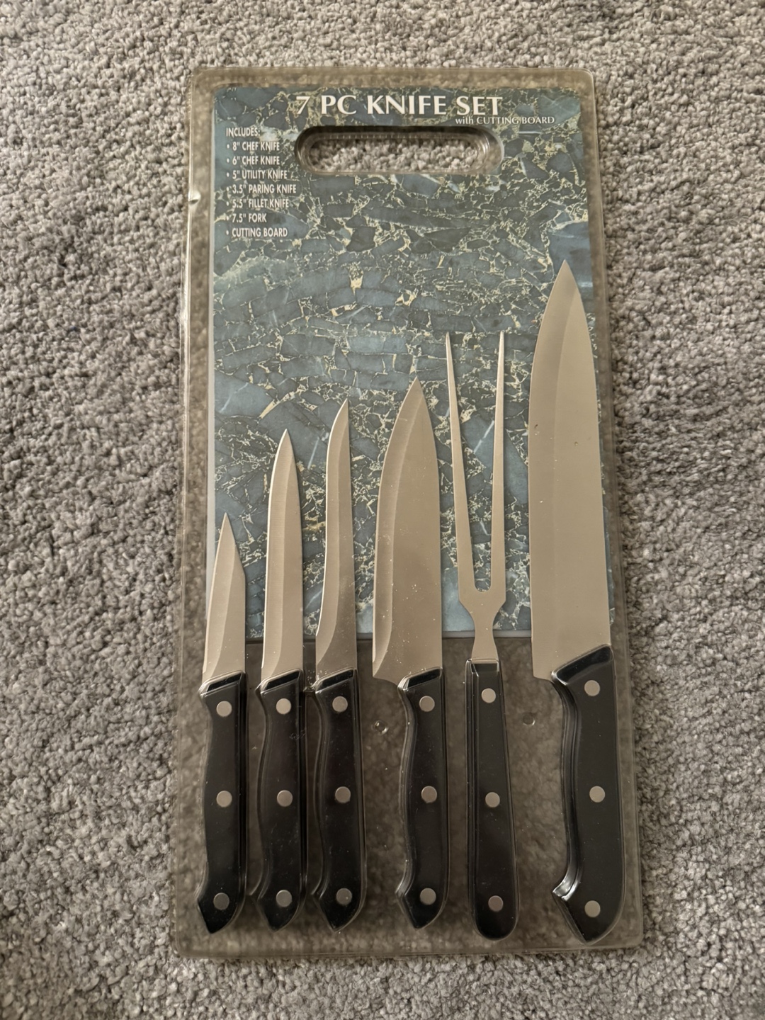 7 Piece Knife Set with Cutting Board - photo 3