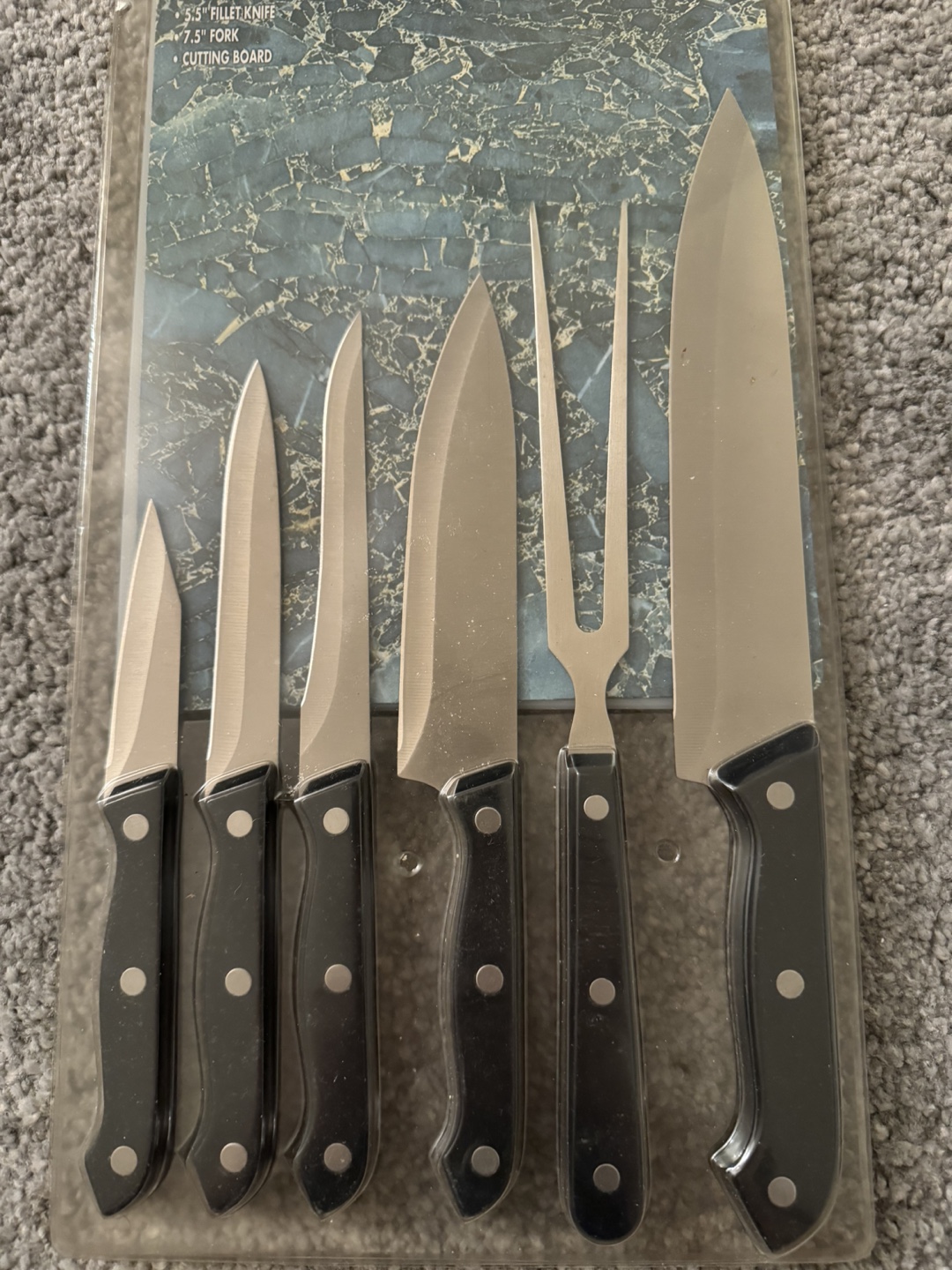 7 Piece Knife Set with Cutting Board