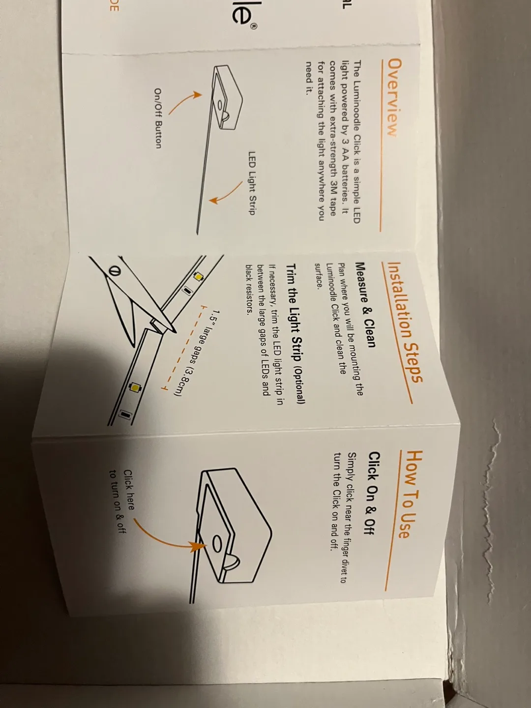 Under cabinet lighting image indicator(6)