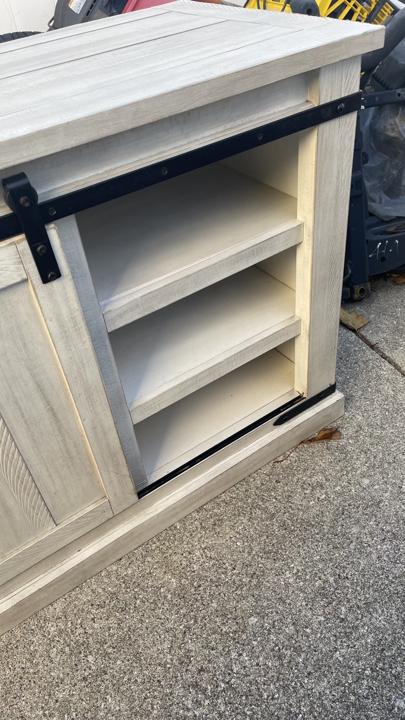 Farmhouse Style TV Stand &Sliding Barn Doors check more pictures - photo 5