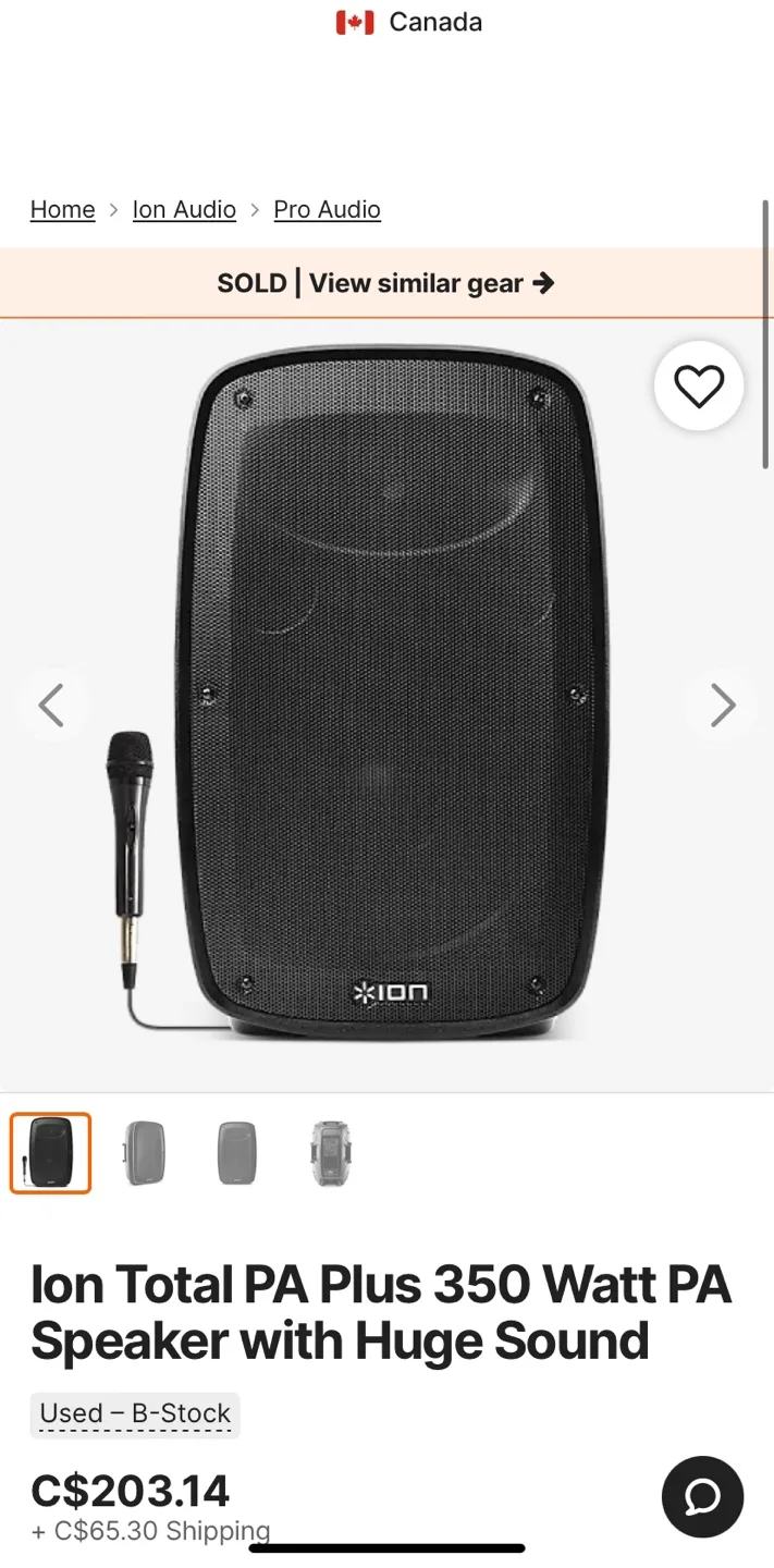 Ion Total PA Plus 350 Watt PA Speaker thumbnail