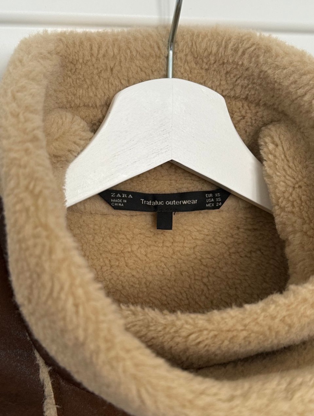 Zara Brown Faux Fur Aviator Jacket - photo 3