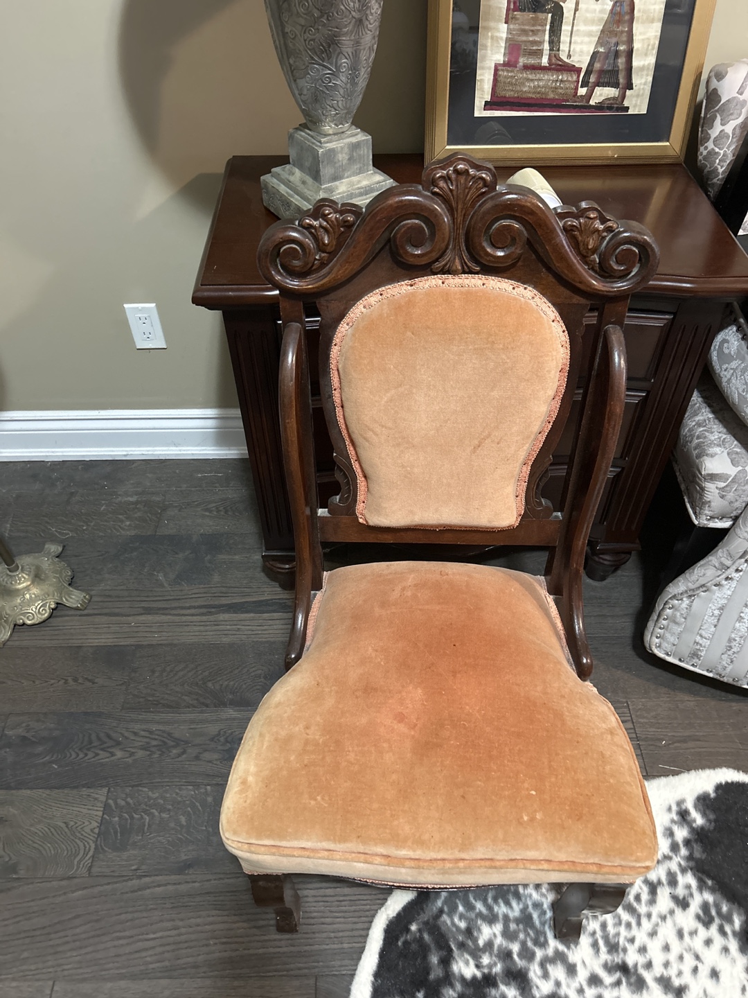 Antique Carved Wooden Chair - photo 4