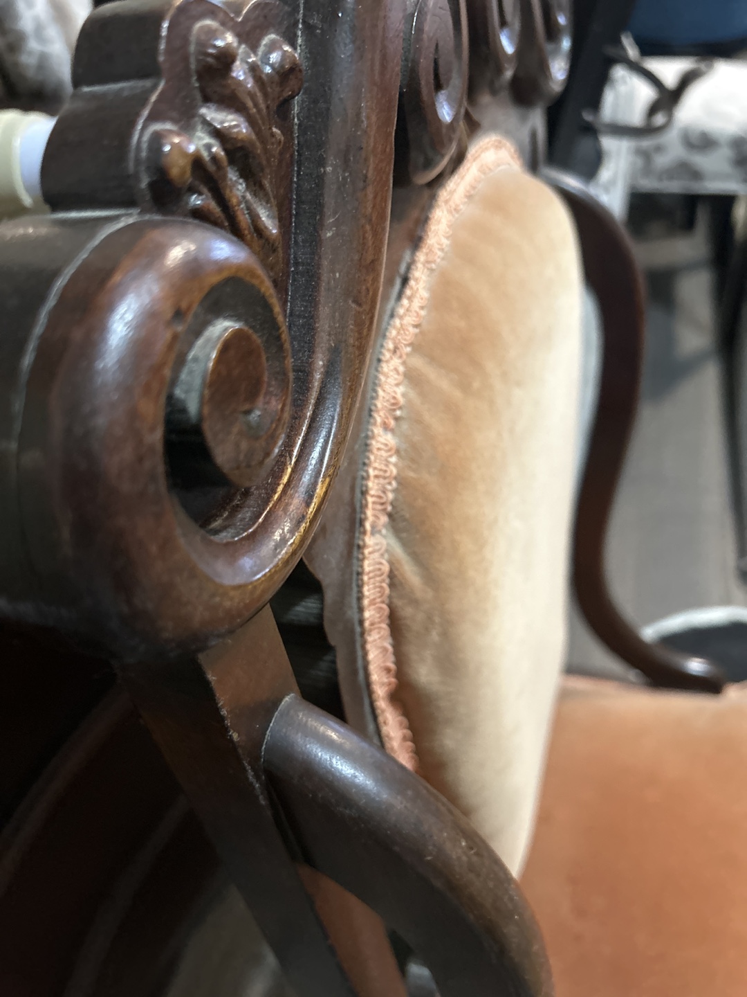 Antique Carved Wooden Chair