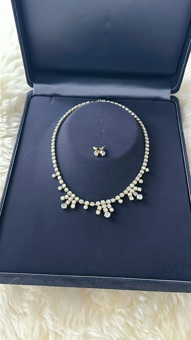 Aurora Borealis choker and Earrings Set image indicator(4)