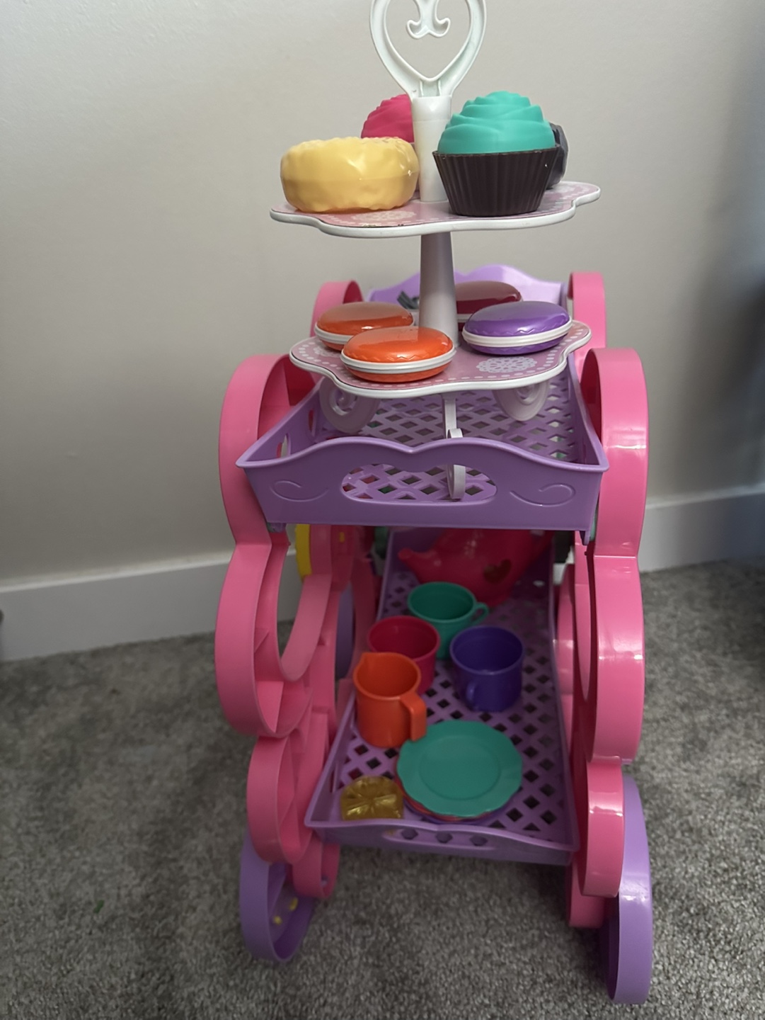 Kid's Play Tea Cart with Accessories - photo 3