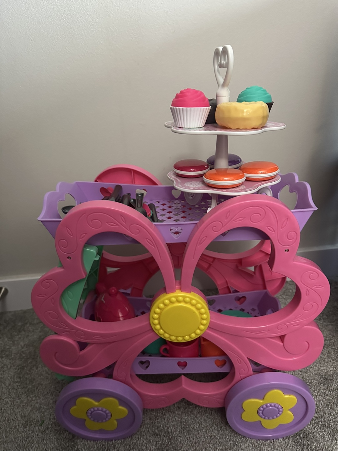 Kid's Play Tea Cart with Accessories - photo 2