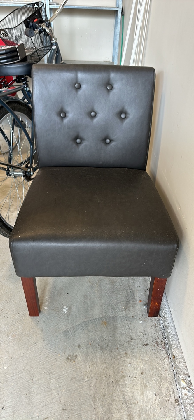 Brown Upholstered Chair x 2