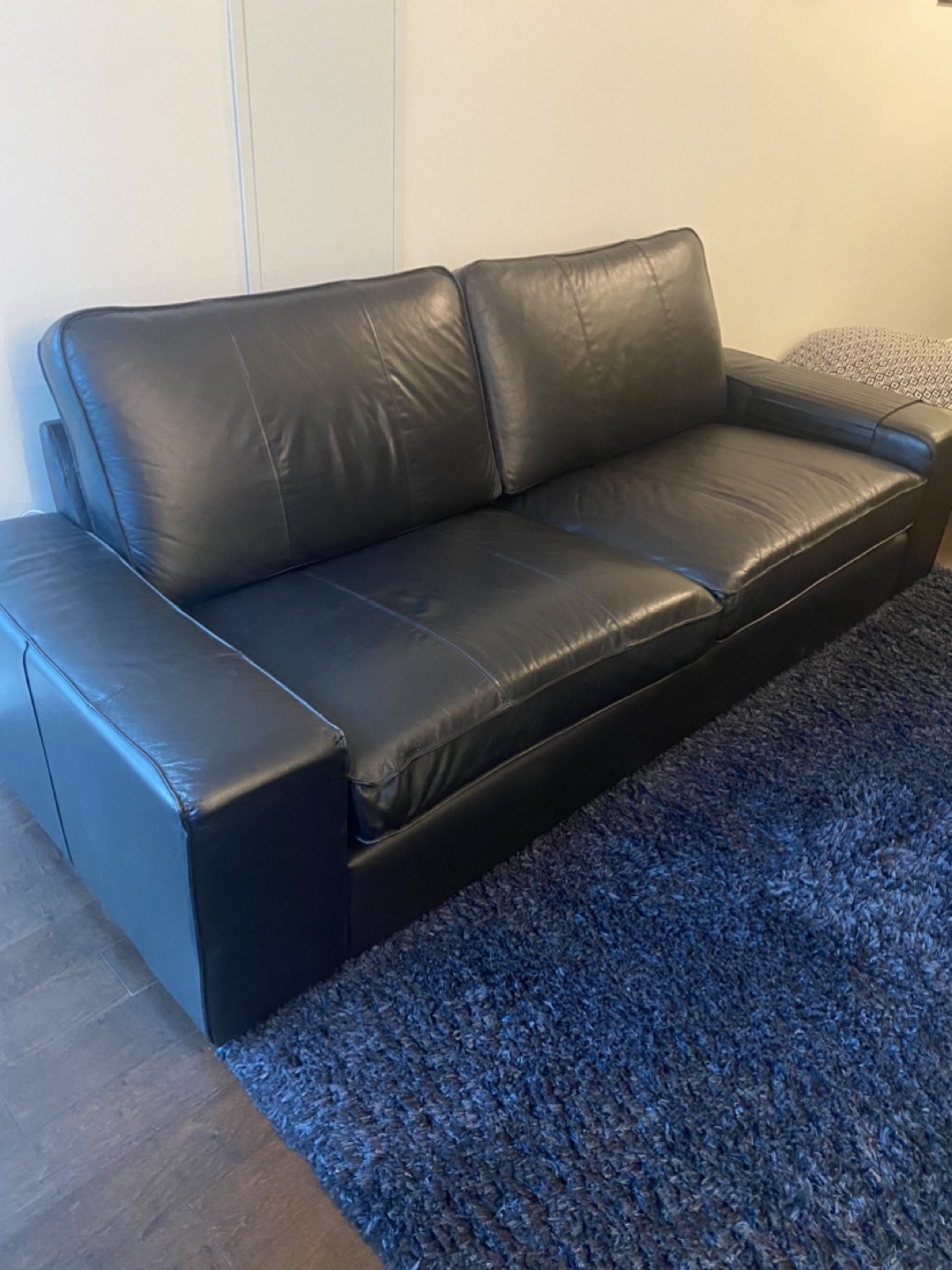 Dark blue high pile rug - photo 3