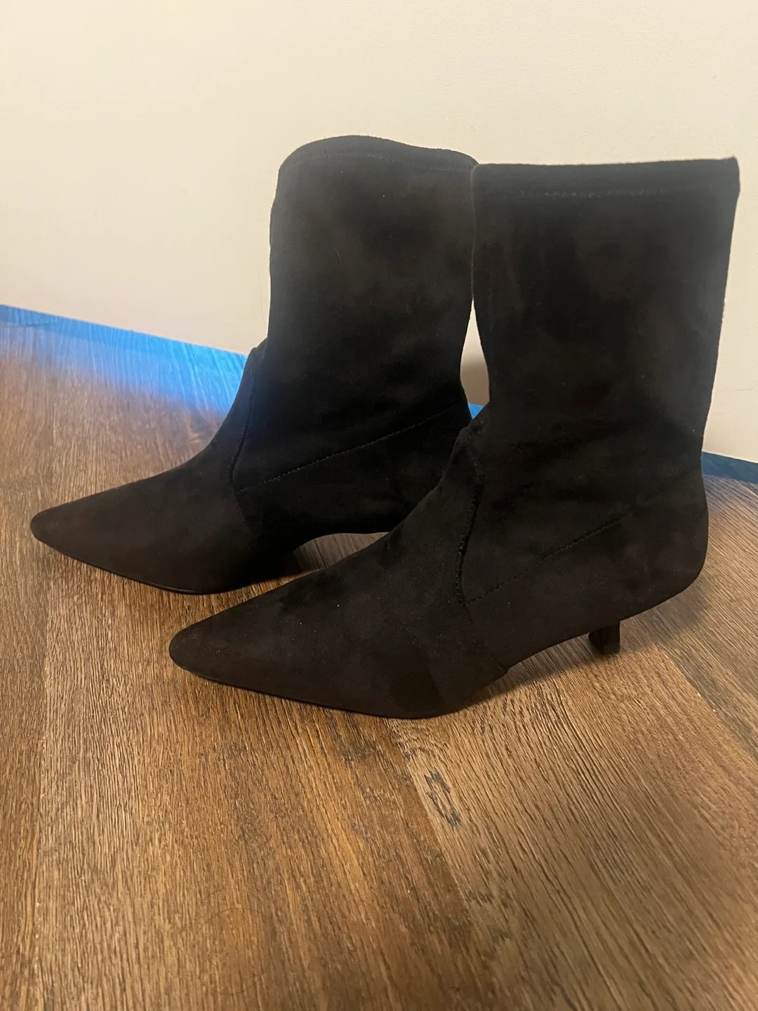 Black Suede Booties thumbnail