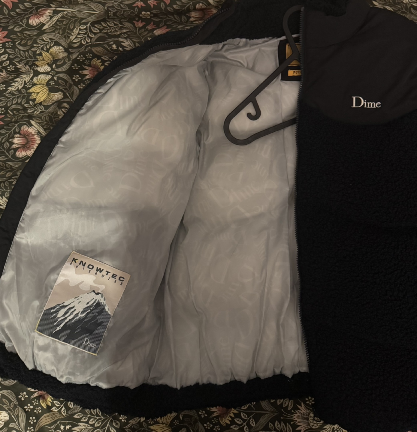 Dime Sherpa Puffer Jacket Navy Blue - photo 2