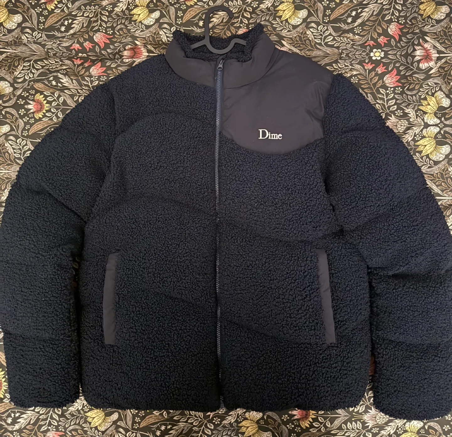 Dime Sherpa Puffer Jacket Navy Blue