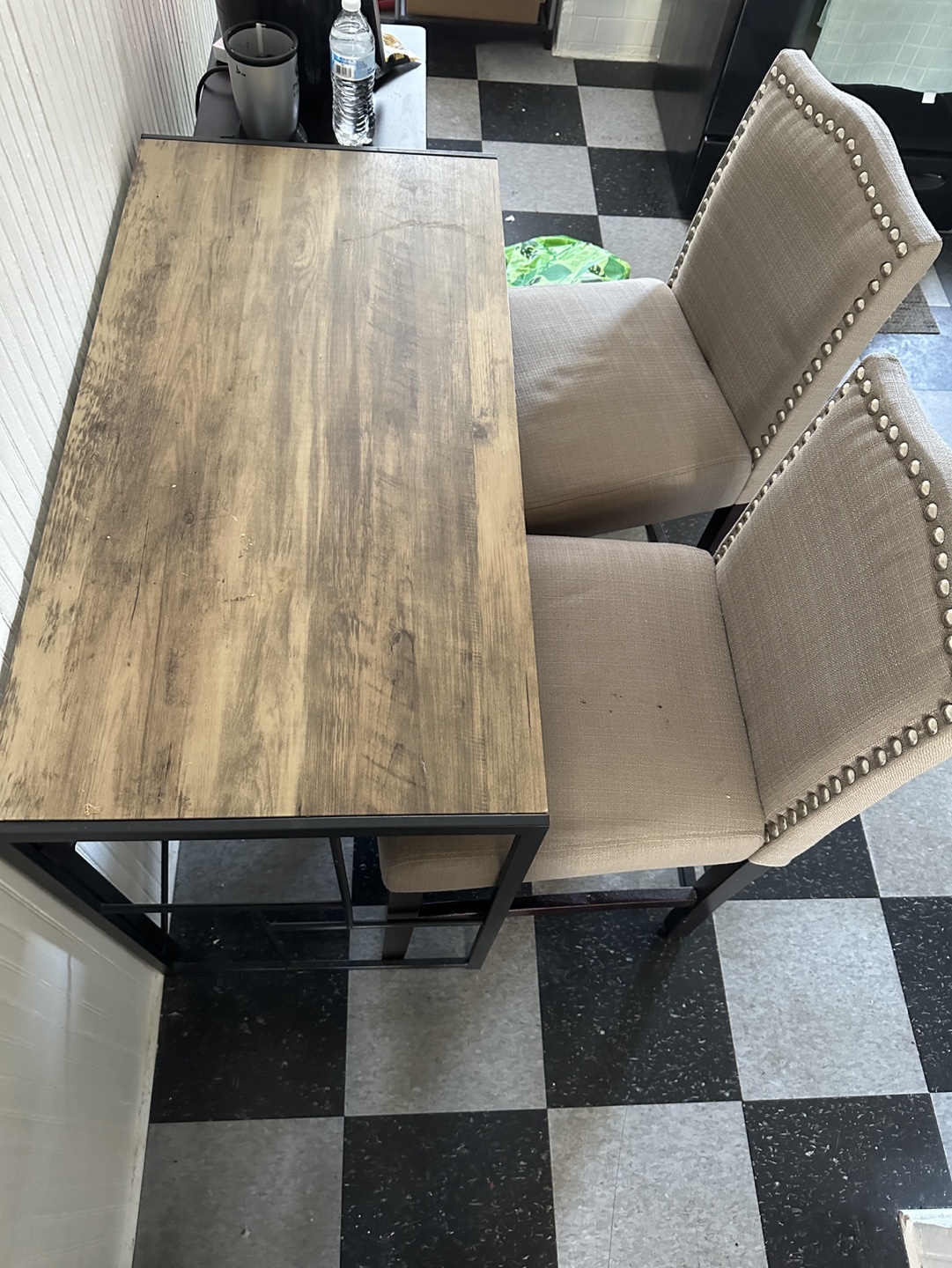 Counter Height Table and Two Stools - photo 2