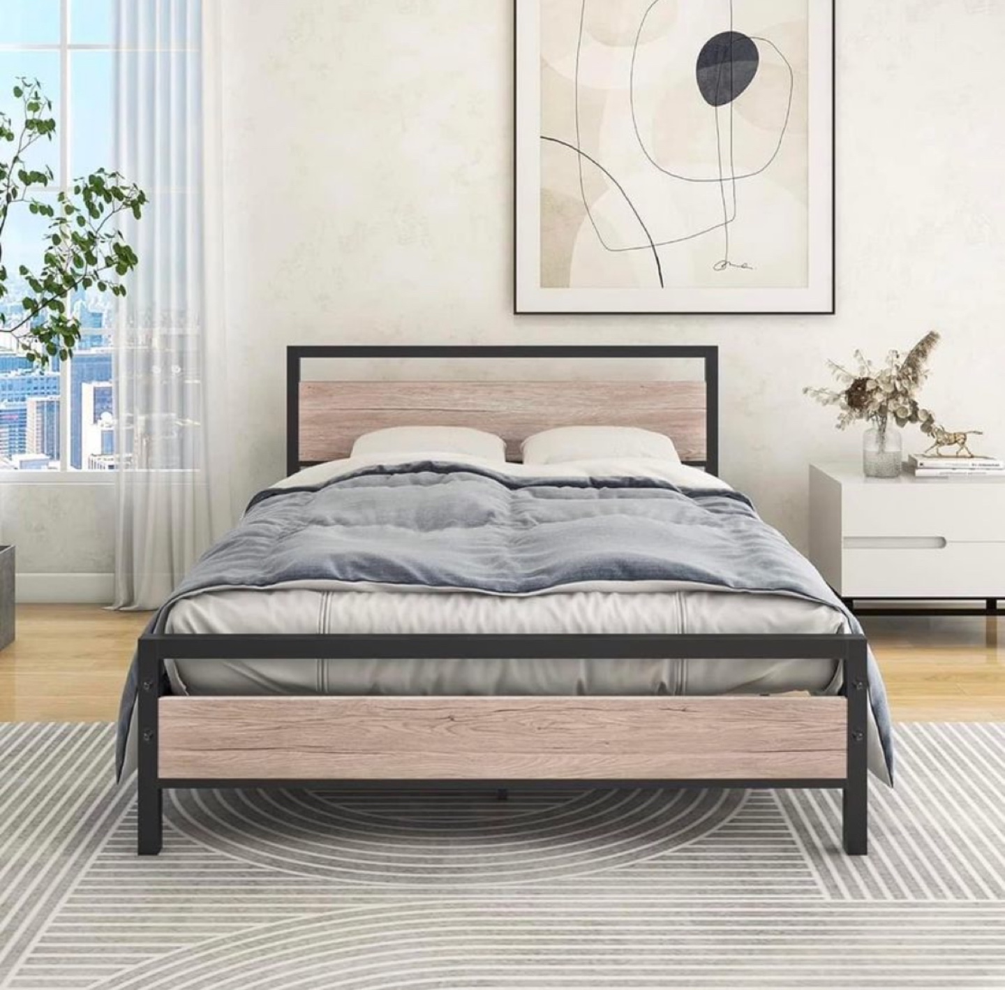 Metal Bed Frame with Headboard - photo 4
