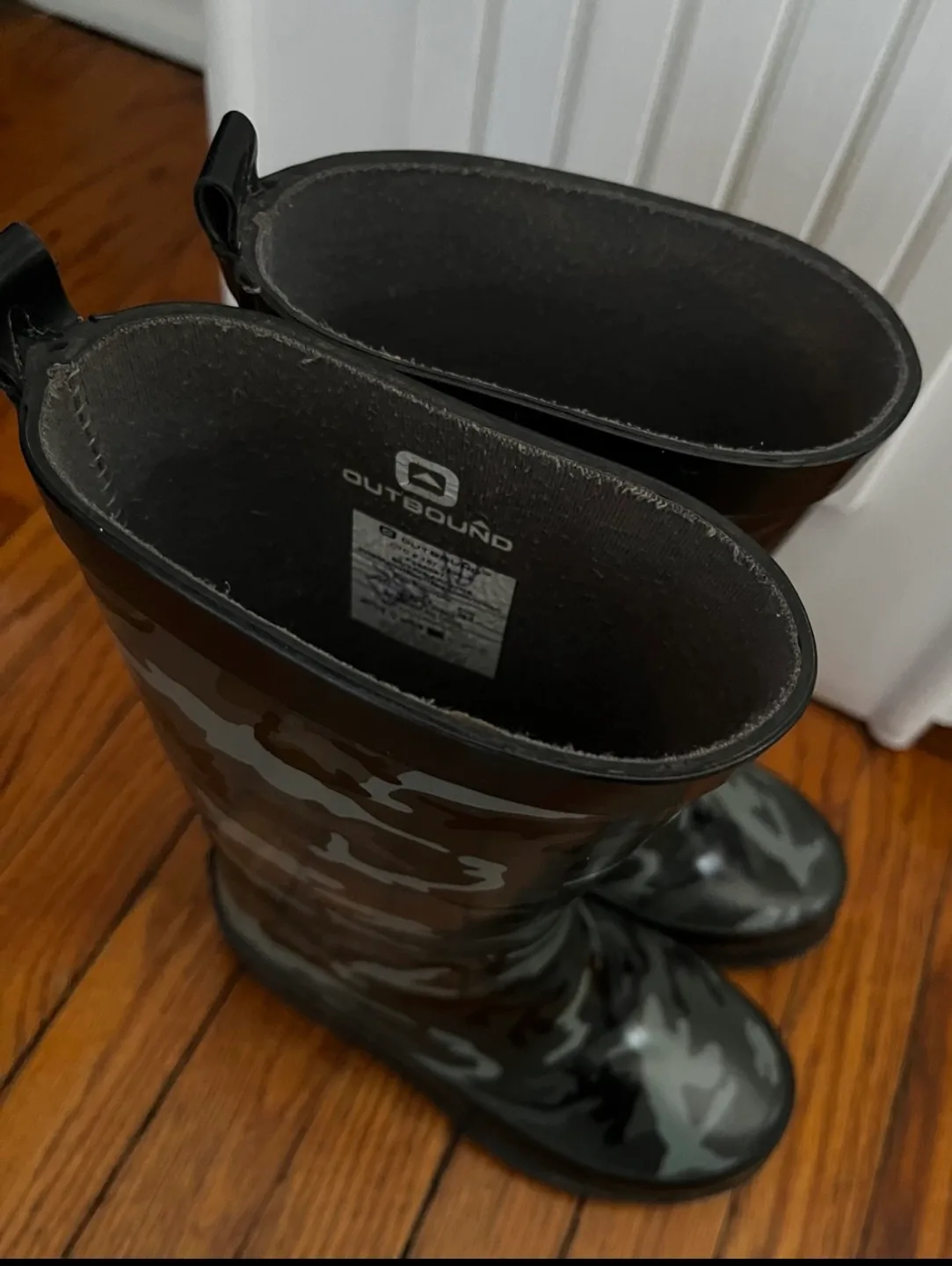 Outbound Kids Waterproof Camo Rubber Rain Boots, Size 11 image indicator(6)