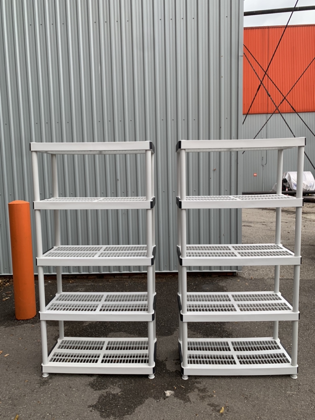 2x 5-Shelf Storage Units