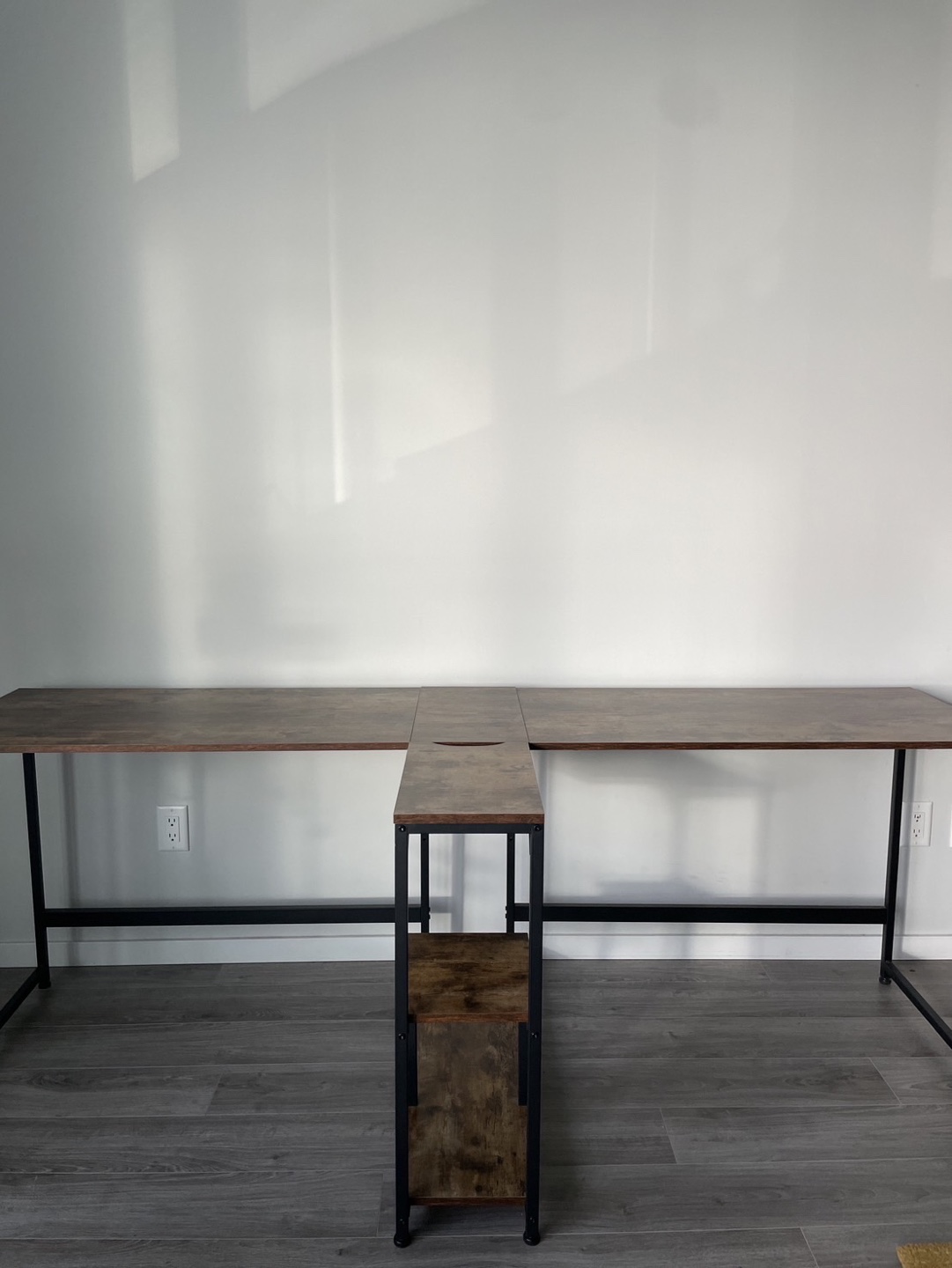L-Shaped Computer Desk with Storage - photo 2