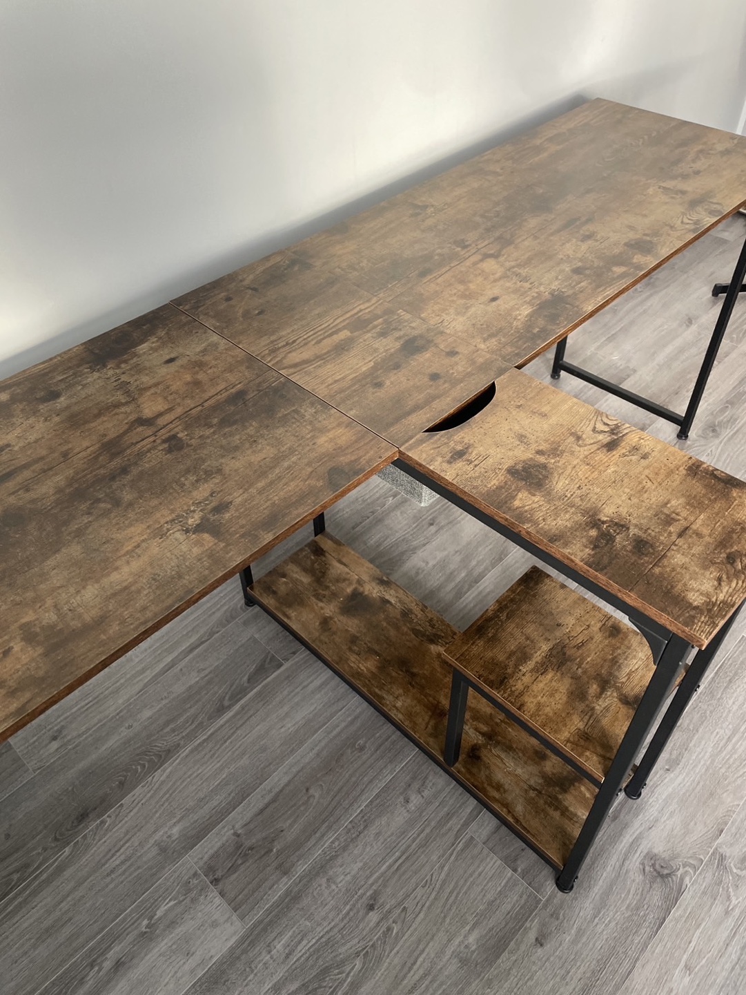 L-Shaped Computer Desk with Storage - photo 3