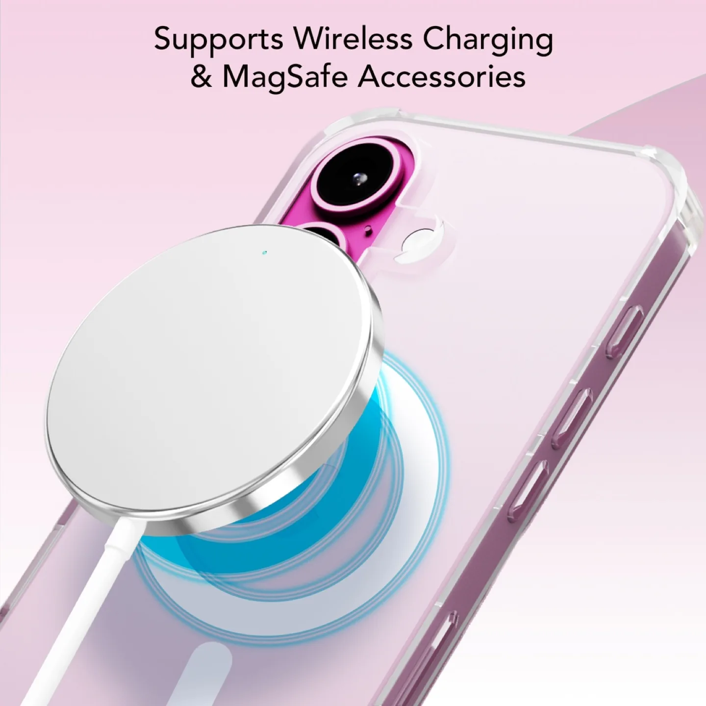 Apple iPhone 16 Transparent Clear Case Shockproof MagSafe image indicator(4)