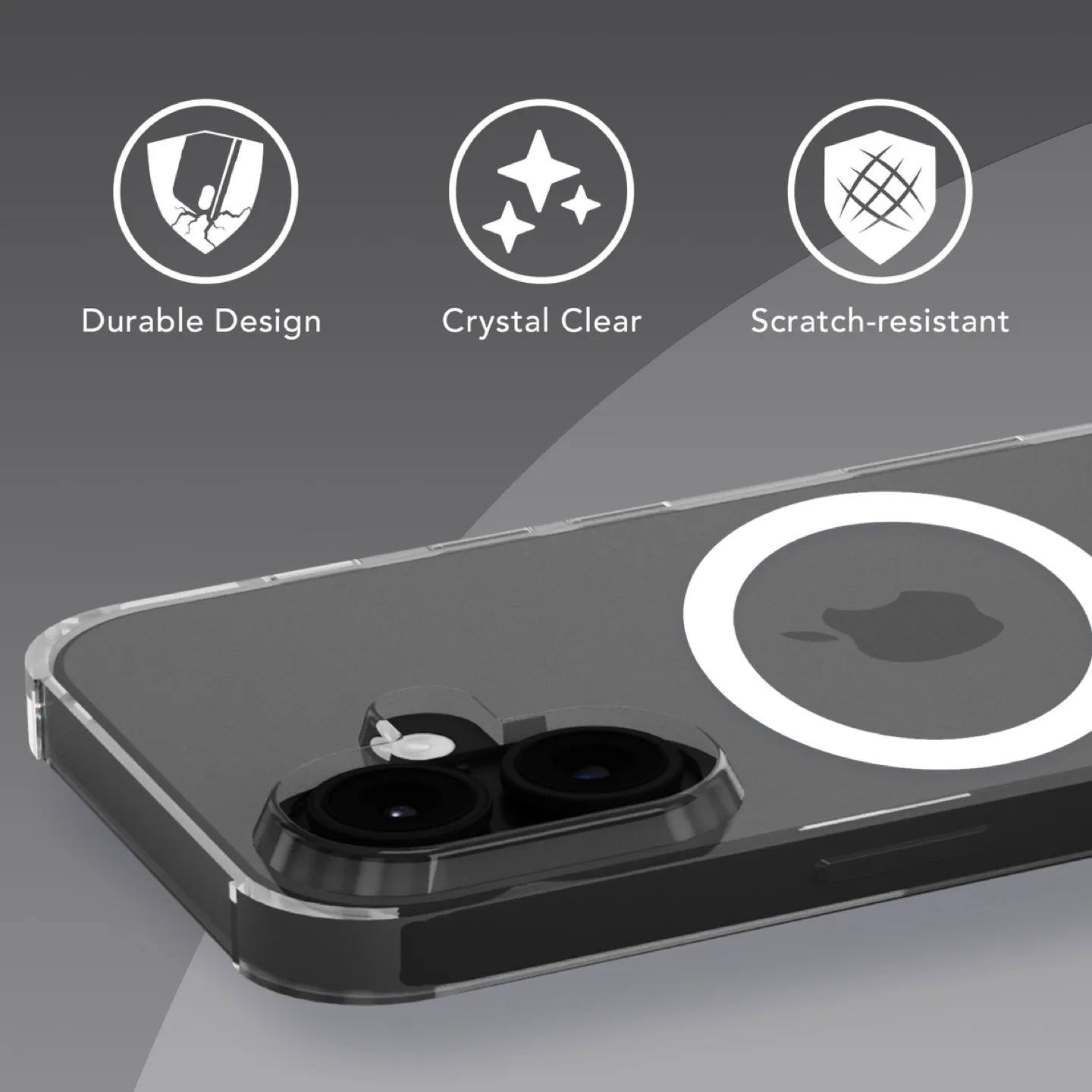 Apple iPhone 16 Transparent Clear Case Shockproof MagSafe image indicator(5)