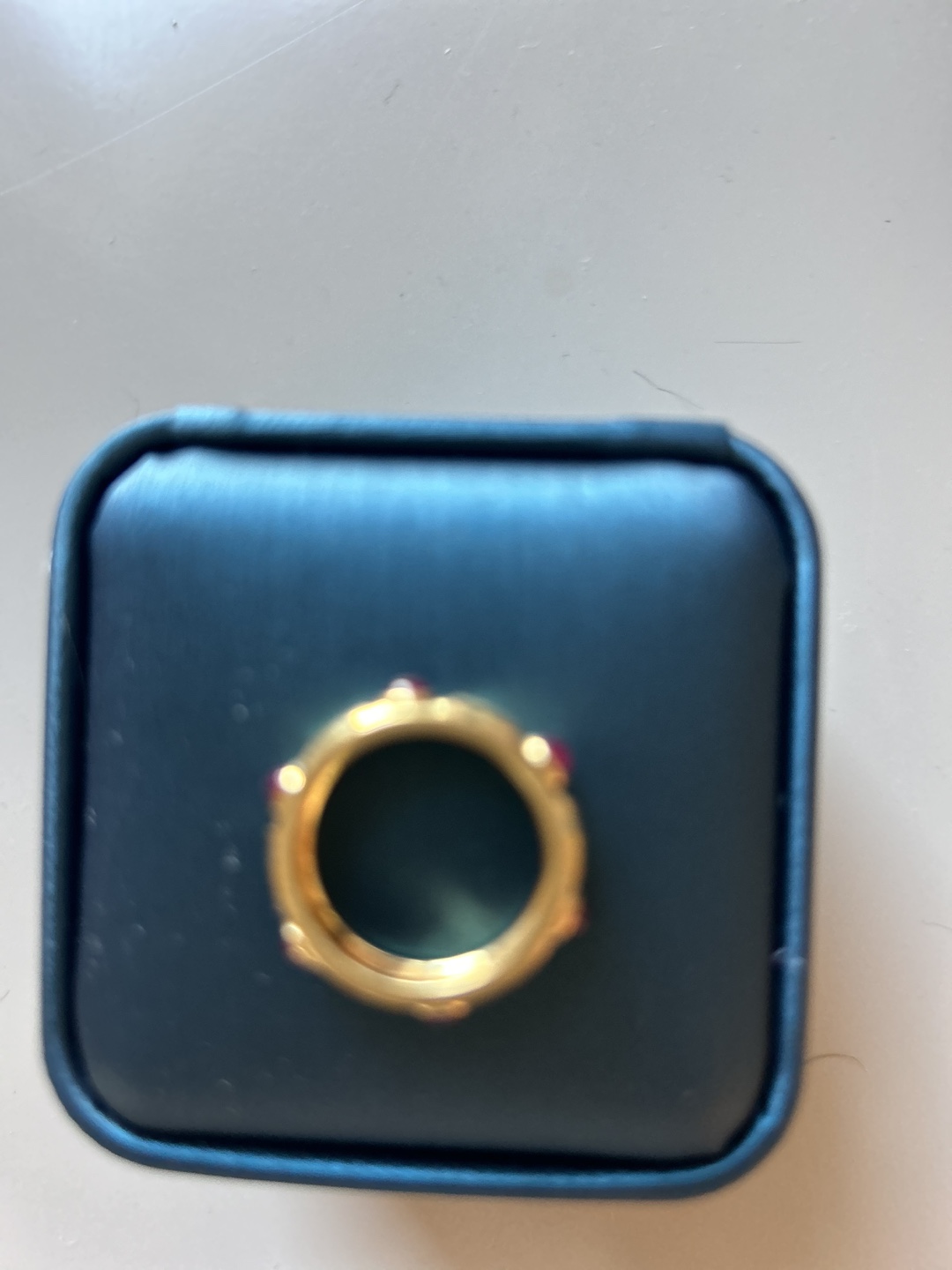 Vintage Tiffany & Co. Ruby Cabochon Six Stone Band Ring in 18K