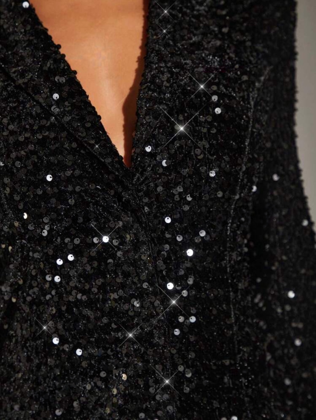 Black Sequin Blazer Dress - photo 3