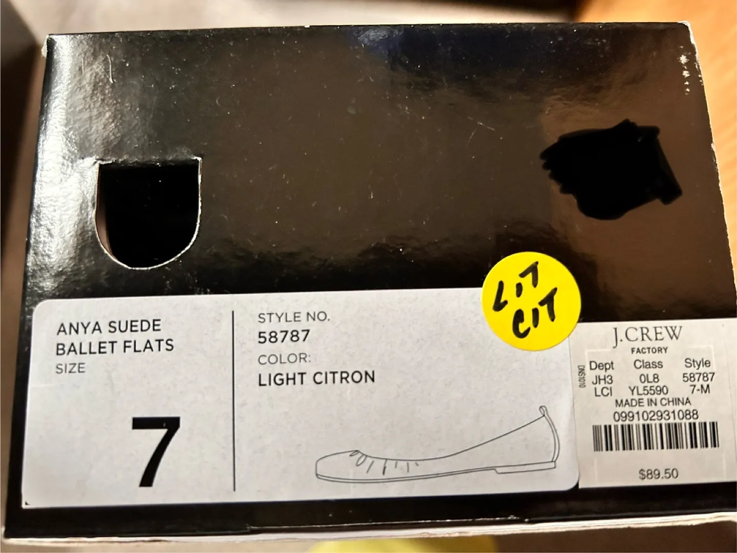 J.Crew Anya Suede Ballet Flats in Light Citron image indicator(3)