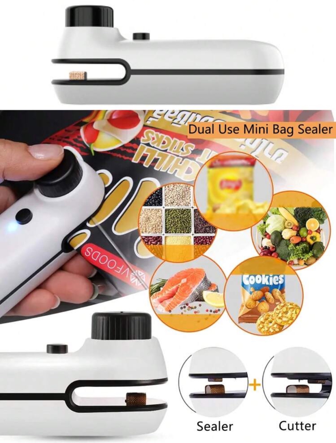 Mini Bag Sealer with Cutter - photo 2